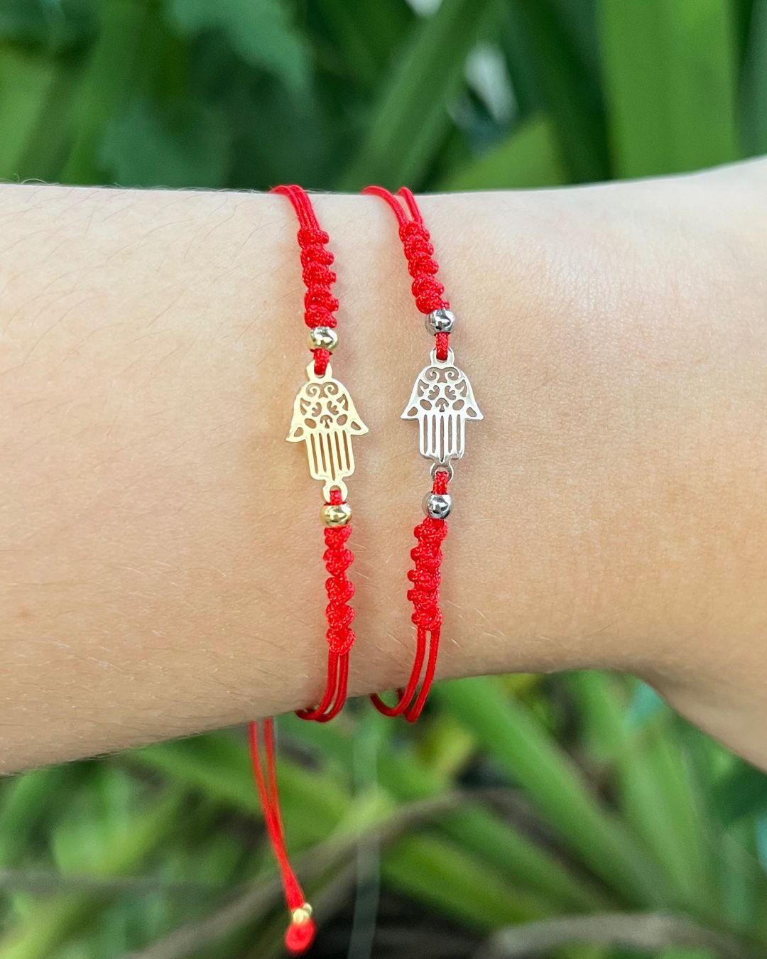 Pulseira Hamsa - Afasta Mau Olhado - Trançada Vermelha