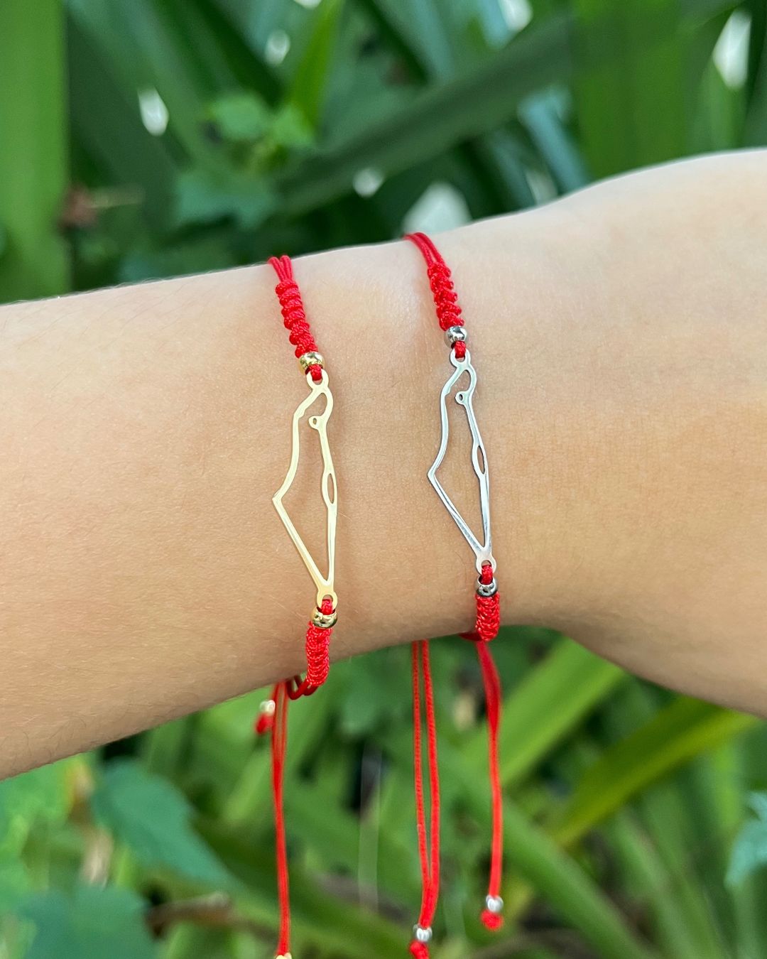 Pulseira Terra Santa Comigo - Trançada Vermelha
